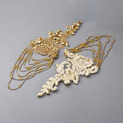 Haustierblume mit Quasten-Epauletten aus Glasperlen&nbsp;FIND-WH0126-856