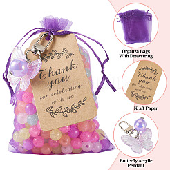 10шт бабочка акриловые подвесные украшения&nbsp;HJEW-TAC0071