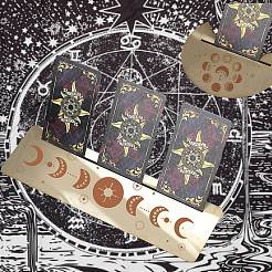 2 support de cartes en bois naturel de style 2 pour tarot&nbsp;DJEW-GF0001-26