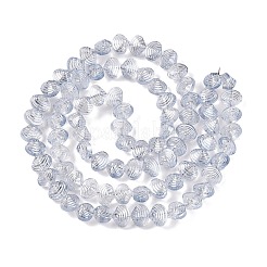 電気メッキガラスビーズセット  シェル形状  ライトスチールブルー  8x9.5x7.5mm  穴：0.9mm  約80~84個/連  25.20~26.88''（64~67.2センチメートル）&nbsp;EGLA-T021-11E