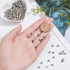 4 нити бусин из натуральной далматинской яшмы G-NB0004-95