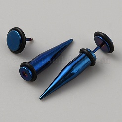 Acier inoxydable oreille cône civière&nbsp;EJEW-WH0014-31B-BL