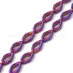 Цвет радуги выпечка окрашенная гальваника немагнитный синтетический гематит бусины нити&nbsp;G-XCP0009-06