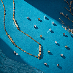 60 шт. 3-х цветные бусины из нержавеющей стали 201&nbsp;STAS-UN0052-73