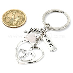 Брелок из натурального розового кварца и черного оникса KEYC-JKC01081