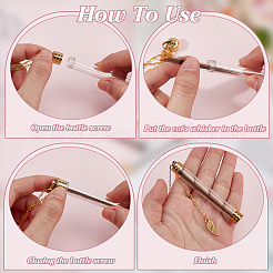 2 шт. 2 цвета колонна пустая стеклянная бутылка подвеска ожерелье&nbsp;NJEW-DR00013