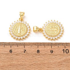 Pendentifs avec zircon cubiques à micro-pavés en laiton&nbsp;ZIRC-G165-02G