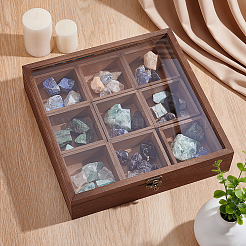 1 scatola regalo in legno staccabile con 9 griglie&nbsp;AJEW-PH0010-33