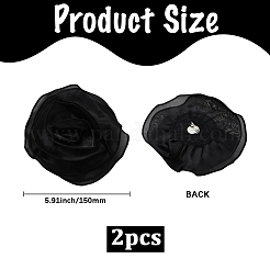 Многорядные броши из полиэстера с цветком&nbsp;JEWB-WH20003-05C