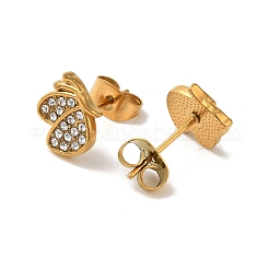 Серьги-гвоздики из нержавеющей стали 304 с кристаллами и стразами для женщин&nbsp;EJEW-C094-01A-G