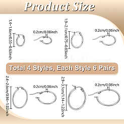 Boucles d'oreilles créoles hypoallergéniques en acier inoxydable 304&nbsp;EJEW-UN0005-39A