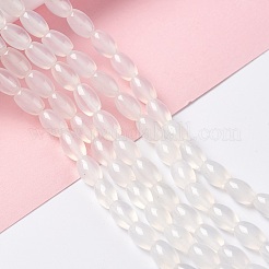 Натуральный белый агат бисер нитей&nbsp;G-C247-01B