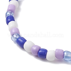 Регулируемые браслеты с подвесками из стеклянных бусин&nbsp;BJEW-JB13287