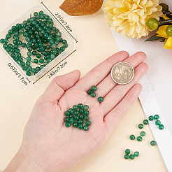 3 нити бусин из натурального белого нефрита G-BBC0001-39A