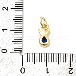 Breloques en laiton avec zircone cubique&nbsp;KK-G554-01C-03