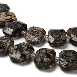 Природные снежинка обсидиан бисер нитей G-H078-B22-01