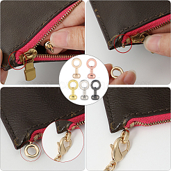 5 шт. 5-х цветные латунные застежки FIND-SP0004-10