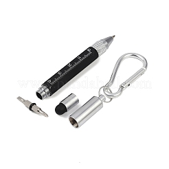 Алюминиевая практичная ручка-брелок 6 в 1 AJEW-R004-01P-09