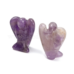 天然アメジストの宝石を彫刻した天使の置物  自宅オフィスのデスクトップの風水の装飾品  11~11.5x22~22.5x28~28.5mm&nbsp;GG-CBA8396-A09