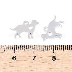 Anlaufgeschützte Welpensilhouette-Anhänger aus 304er Edelstahl&nbsp;LS-STAS-Q201-T086