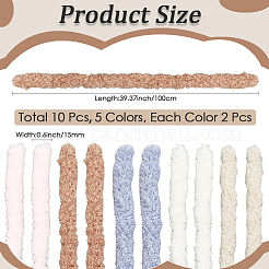 10 bâtonnet de polaire corail 5 couleurs&nbsp;DIY-CP0011-74A