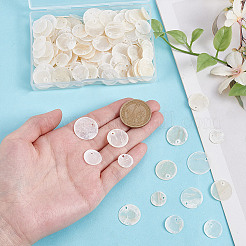 210 шт. 4 стиля подвески из натуральной ракушки капиз SHEL-NB0001-67