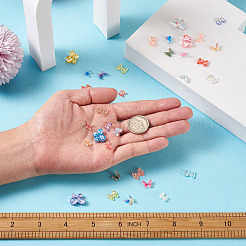 1 коробка 195шт 21 цвета 3d кабошоны из смолы бабочки&nbsp;MRMJ-PJ0001-04