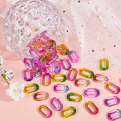 Двухцветные прозрачные акриловые кольца&nbsp;OACR-PH0001-41