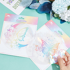 2шт 2 стиля радужные наклейки на окна для домашних животных DIY-GF0007-66