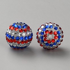 Тема дня независимости смоляные стразы бусины RB-WH0003-08E