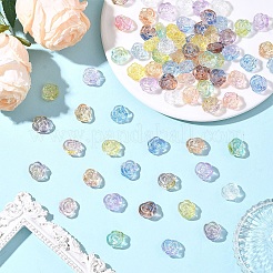 100 шт. 10-х цветные прозрачные обычные стеклянные бусины&nbsp;GLAA-YW0005-45