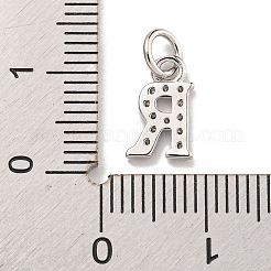 Буквица из латуни с подвесками из кубического циркония KK-Q814-26R-P