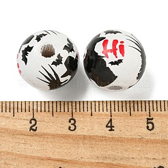 Деревянные европейские бусины серии Хэллоуин&nbsp;WOOD-U002-01D