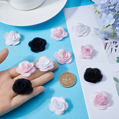 30 шт. 3 стиля 3D цветок розы полиэстер компьютеризированная вышивка орнамент аксессуары FIND-GF0006-03B