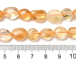 Stränge aus erhitzten natürlichen Citrinperlen&nbsp;G-L608-A09-02