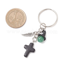 Брелки из натуральных смешанных камней KEYC-JKC01331