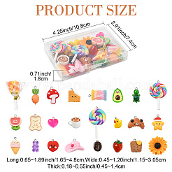 24шт. 24 набора подвесок из смолы&nbsp;RESI-YW0003-23