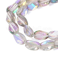 Стеклянные бусины с гальваническим покрытием  EGLA-L045-C-HR01