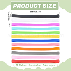 24 Stück 12 Farben Silikon multifunktionales elastisches Band&nbsp;FIND-DC0008-45