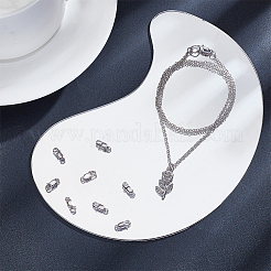 10 шт. 925 застежки-карабины из стерлингового серебра с родиевым покрытием STER-BC0001-59