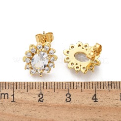 Серьги-гвоздики из циркония&nbsp;EJEW-C139-04G