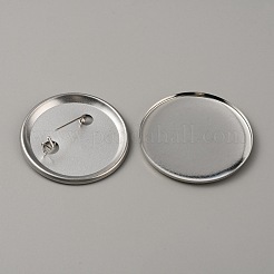 Железная брошь кабошон оправы безель DIY-WH0297-15E
