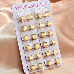 Pendientes de aro anchos de acero inoxidable 201&nbsp;EJEW-D354-17G