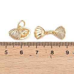 Латунные микропаве прозрачные кубические циркониевые подвески&nbsp;KK-C142-05LG