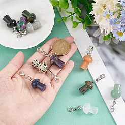 11 шт. 11 стильных подвесных украшения с грибами и драгоценными камнями&nbsp;PALLOY-AB00138
