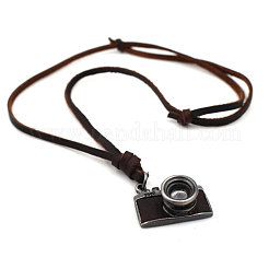 Мини камера сплав с кожаным шнуром подвеска ожерелье&nbsp;FS-WG28154-02