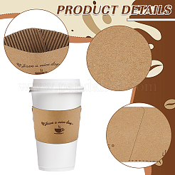 300 manchon en papier pour gobelet à café et à thé au lait&nbsp;FIND-WA0001-08
