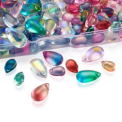 200шт 2 стиля прозрачные стеклянные подвески GLAA-TA0001-12