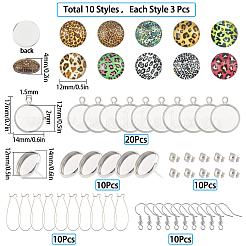 DIY-Sets zum Basteln von Ohrringen im Leopardenmuster-Stil&nbsp;DIY-SC0001-63P