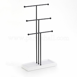 3-ярусные железные т-образные стойки для ювелирных изделий&nbsp;LS-ODIS-C008-02EB